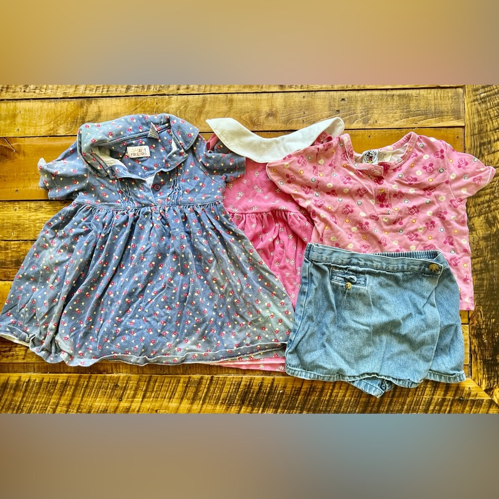 3T vintage toddler girl clothes (dresses and skort)